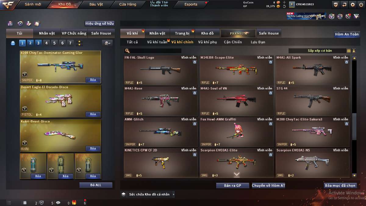 shop acc cf uy tin gia re